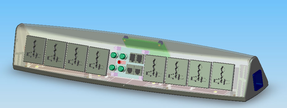 Power strip extension cord prototype